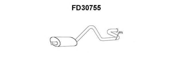 Silenziatore posteriore FD30755