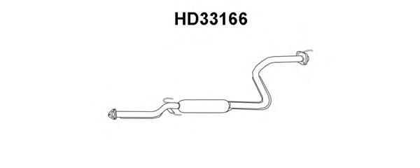Предглушитель выхлопных газов HD33166