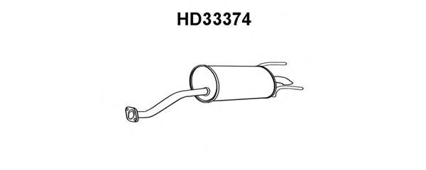 Глушитель выхлопных газов конечный HD33374