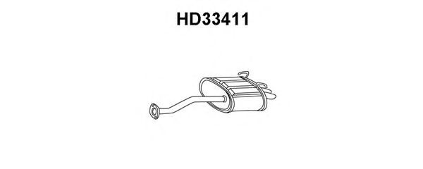 Глушитель выхлопных газов конечный HD33411