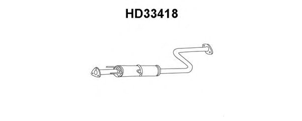 Предглушитель выхлопных газов HD33418