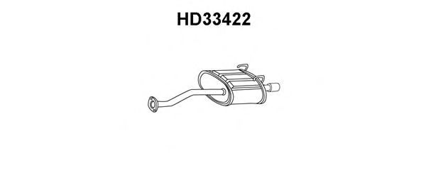 Глушитель выхлопных газов конечный HD33422