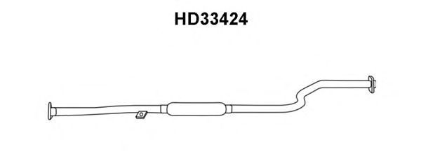 Предглушитель выхлопных газов HD33424