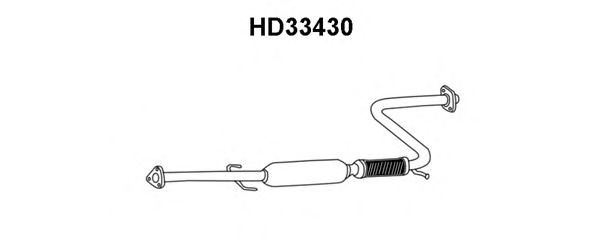 Предглушитель выхлопных газов HD33430