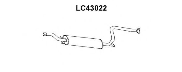 Предглушитель выхлопных газов LC43022