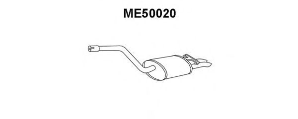 Глушитель выхлопных газов конечный ME50020