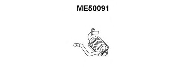 Глушитель выхлопных газов конечный ME50091