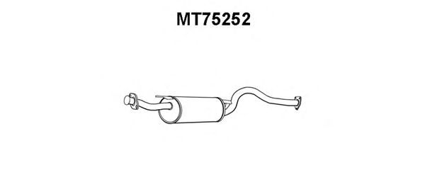 Глушитель выхлопных газов конечный MT75252