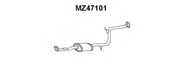 Средний глушитель выхлопных газов MZ47101