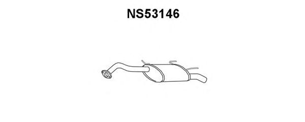 Глушитель выхлопных газов конечный NS53146