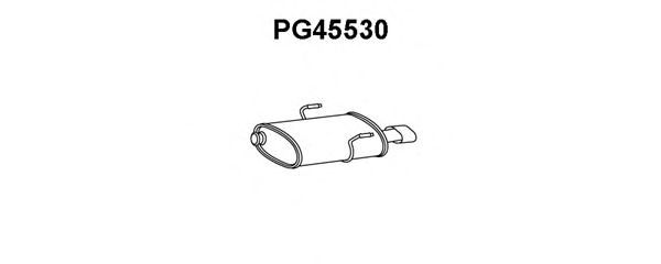 Глушитель выхлопных газов конечный PG45530