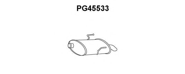 Глушитель выхлопных газов конечный PG45533