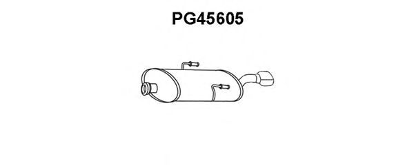 Глушитель выхлопных газов конечный PG45605