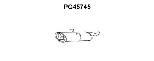 Глушитель выхлопных газов конечный PG45745