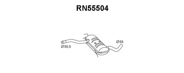 Silenciador posterior RN55504