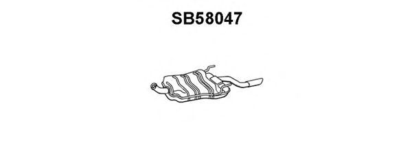 Глушитель выхлопных газов конечный SB58047