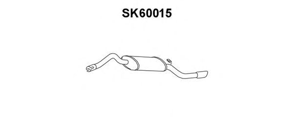 Глушитель выхлопных газов конечный SK60015