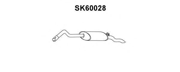 Глушитель выхлопных газов конечный SK60028