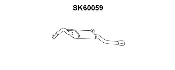 Глушитель выхлопных газов конечный SK60059