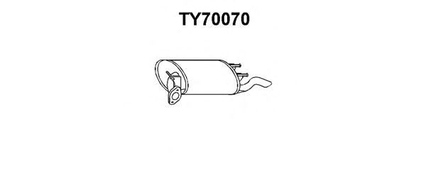 Глушитель выхлопных газов конечный TY70070