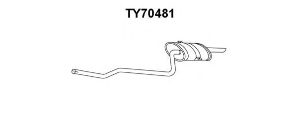 Silenciador posterior TY70481