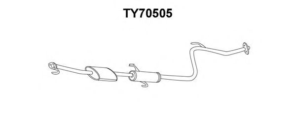 Middle Silencer TY70505