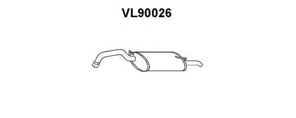 Глушитель выхлопных газов конечный VL90026
