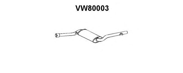 Средний глушитель выхлопных газов VW80003