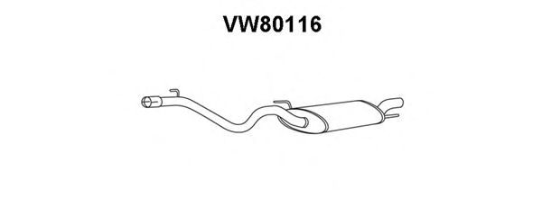 Глушитель выхлопных газов конечный VW80116