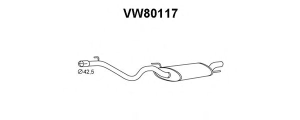 Глушитель выхлопных газов конечный VW80117
