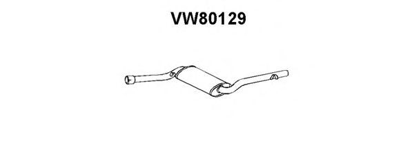 Panela de escape dianteira VW80129