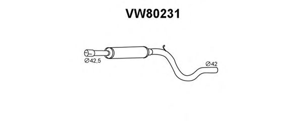 mittenljuddämpare VW80231