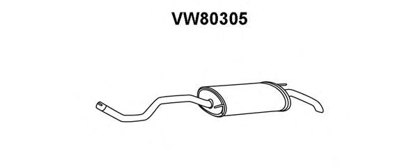 Глушитель выхлопных газов конечный VW80305