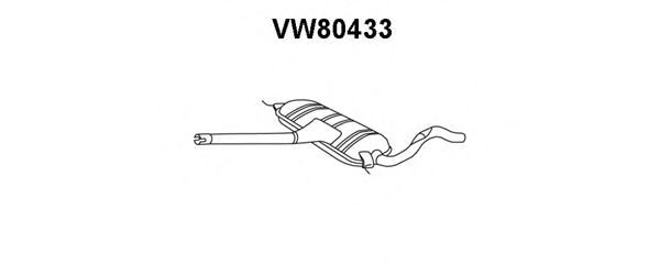 Panela de escape dianteira VW80433