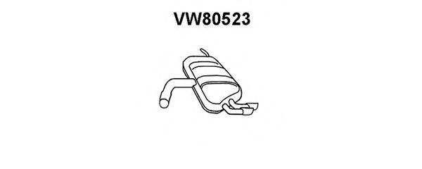 Silenziatore posteriore VW80523