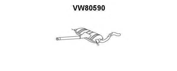 Средний глушитель выхлопных газов VW80590