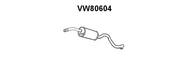 Средний глушитель выхлопных газов VW80604