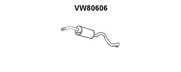 Средний глушитель выхлопных газов VW80606