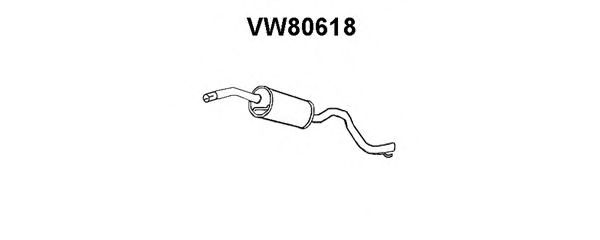 Средний глушитель выхлопных газов VW80618