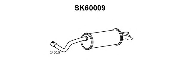 Глушитель выхлопных газов конечный SK60009