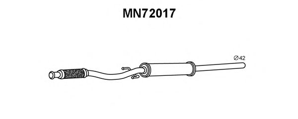 främre ljuddämpare MN72017