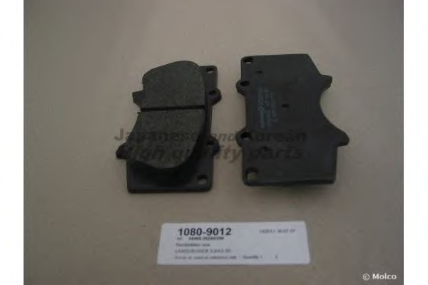 Комплект тормозных колодок, дисковый тормоз 1080-9012