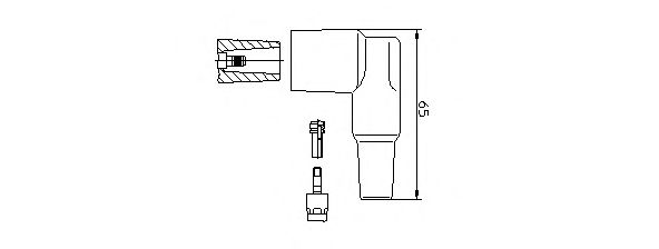 Conector, distribuidor de encendido; Conector, bobina de encendido 13257/1