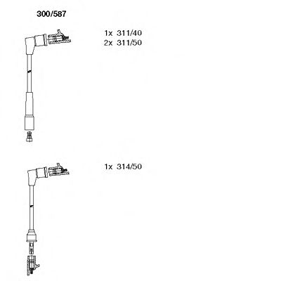 Ignition Cable Kit 300/587