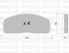 Комплект тормозных колодок, дисковый тормоз 22-0232-0