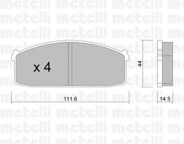 Комплект тормозных колодок, дисковый тормоз 22-0245-0
