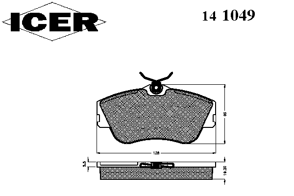Комплект тормозных колодок, дисковый тормоз 141049