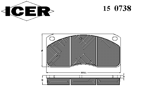 Комплект тормозных колодок, дисковый тормоз 150738
