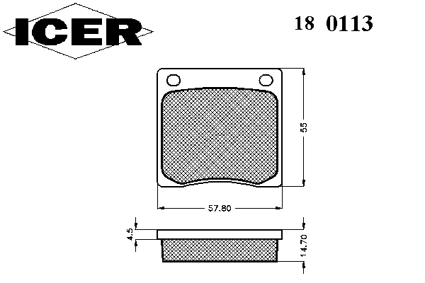 Комплект тормозных колодок, дисковый тормоз 180113