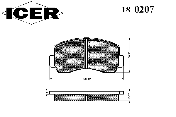 Комплект тормозных колодок, дисковый тормоз 180207